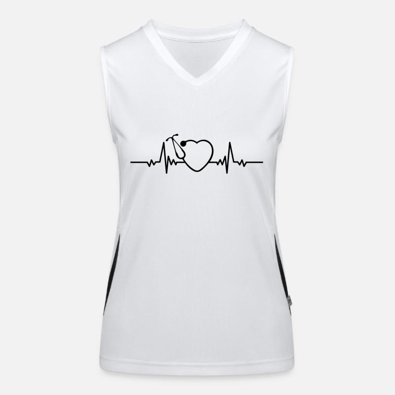 Stethoskop Funktionelles Kontrast-Tank Top für Frauen