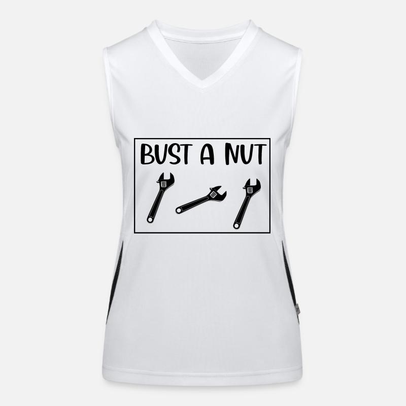 Bust a Nut Handwerker Handwerk Funktionelles Kontrast-Tank Top für Frauen