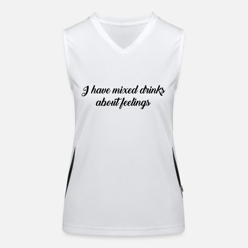 Mixgetränke Text Funktionelles Kontrast-Tank Top für Frauen
