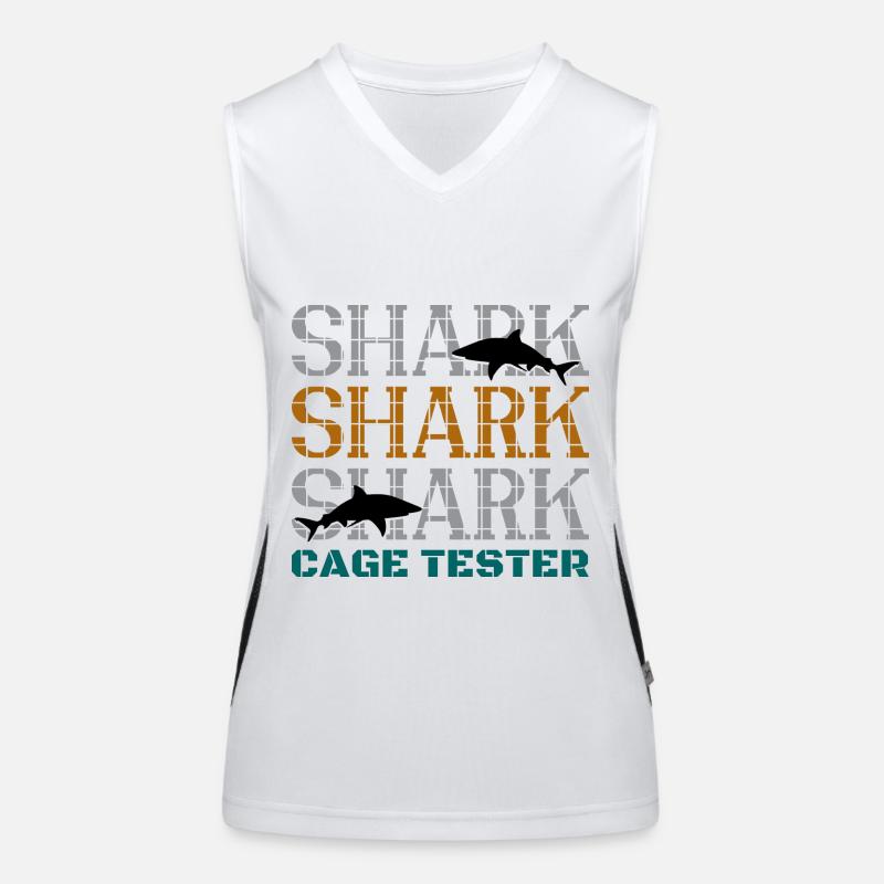 Shark Cage Tester Funktionelles Kontrast-Tank Top für Frauen