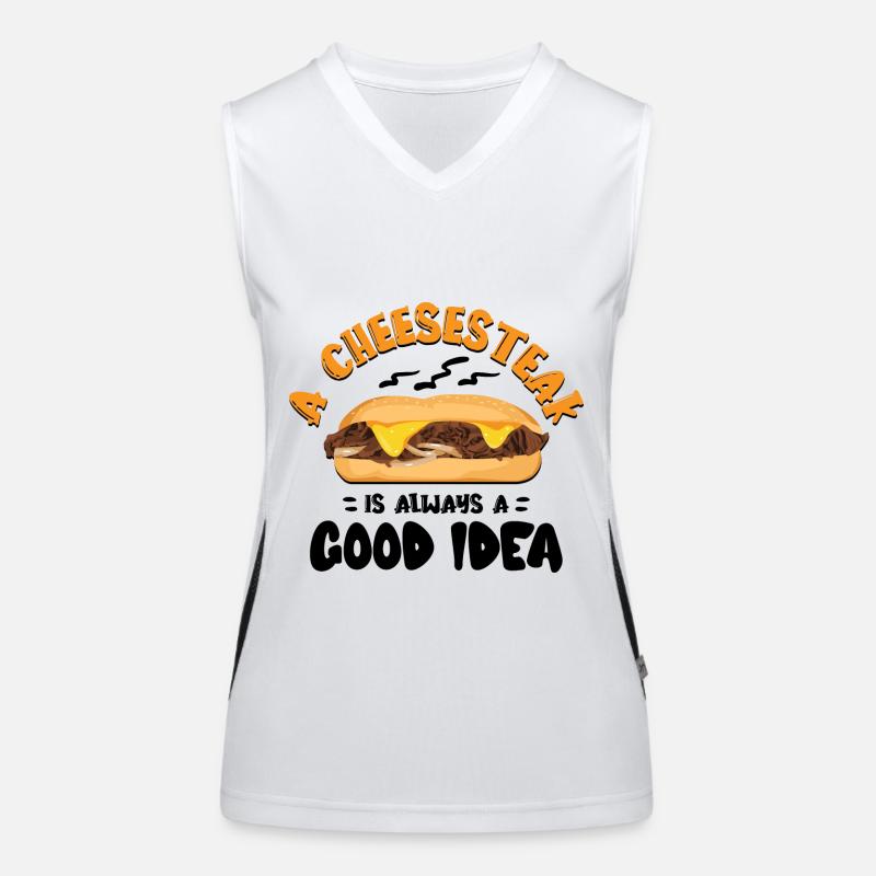 Philly Breakfast Sandwich Funktionelles Kontrast-Tank Top für Frauen
