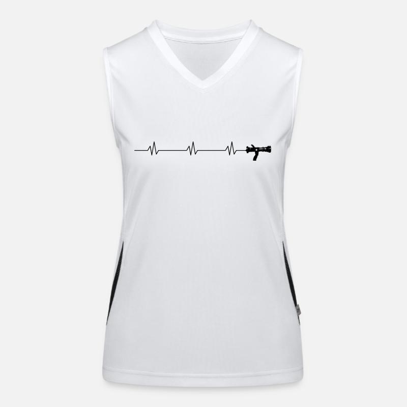 Pulse line fire brigade hollow jet pipe Women's Functional Contrast Tank Top