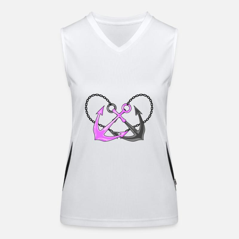 Zwei Anker Funktionelles Kontrast-Tank Top für Frauen