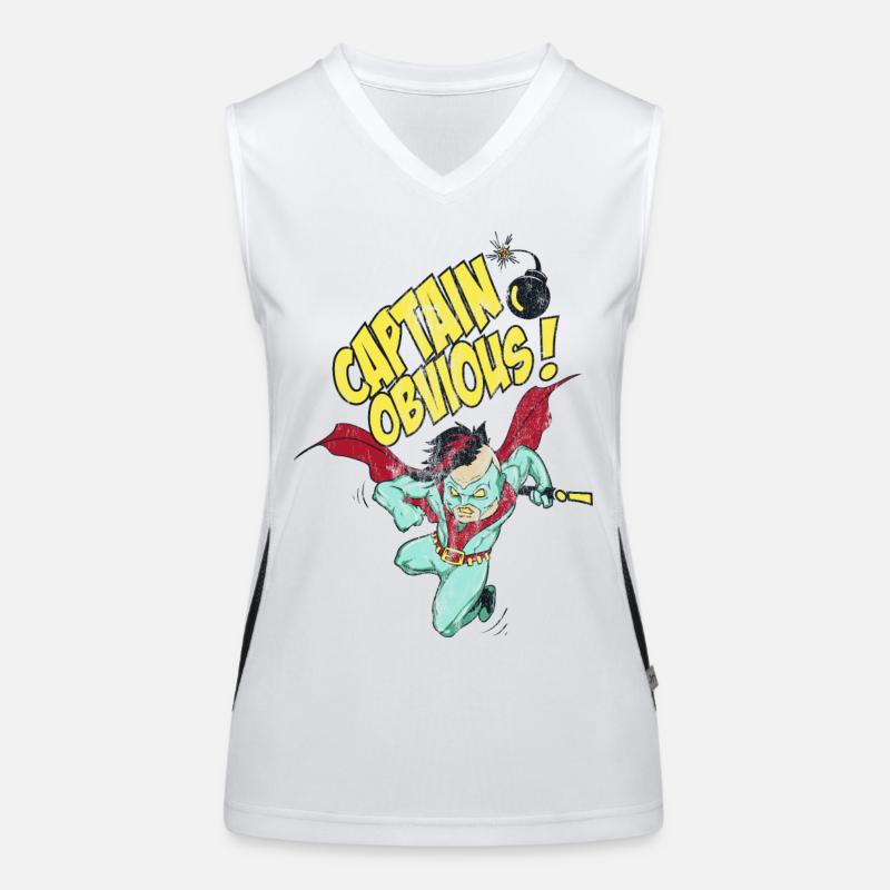 CAPTIAN OBVIOUS - Superhelden Punk Comic Geschenk Funktionelles Kontrast-Tank Top für Frauen