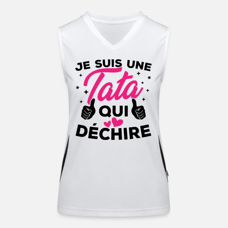 Je suis une tata qui déchire Débardeur respirant contrasté Femme