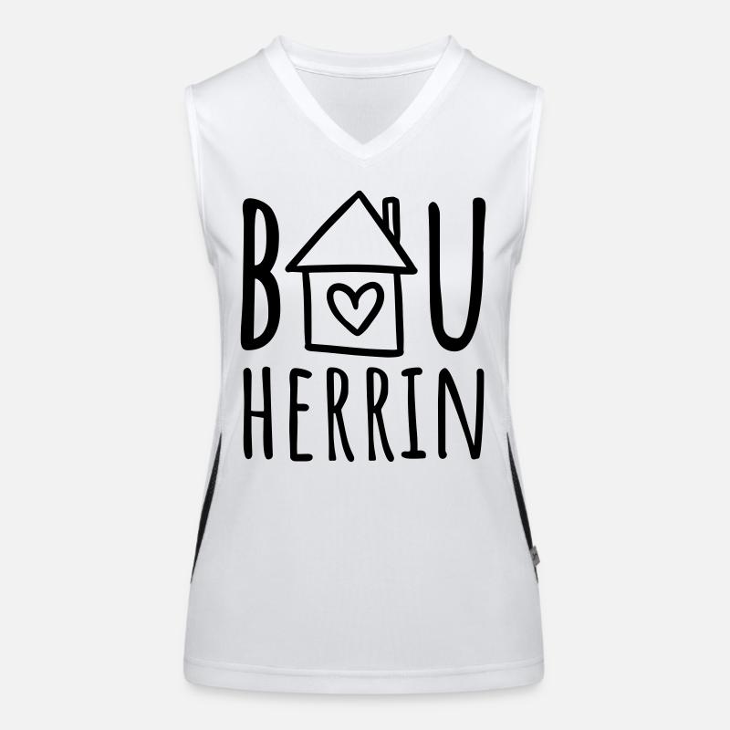 Bauherrin (Farbwechsel / Farbe änderbar) Funktionelles Kontrast-Tank Top für Frauen