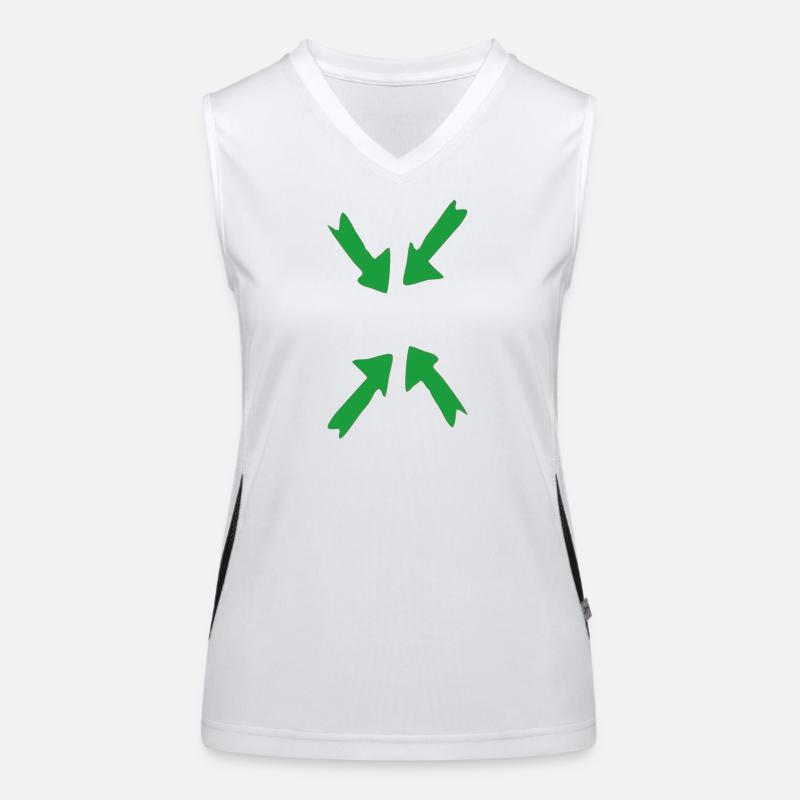 vert en point de mire Débardeur respirant contrasté Femme