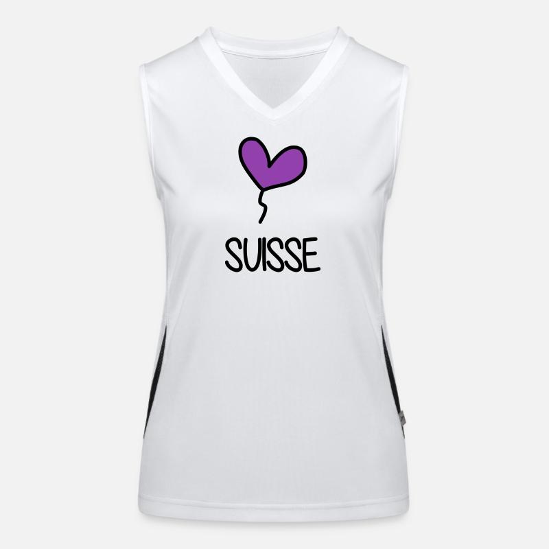 SCHWEIZ. LAND Funktionelles Kontrast-Tank Top für Frauen