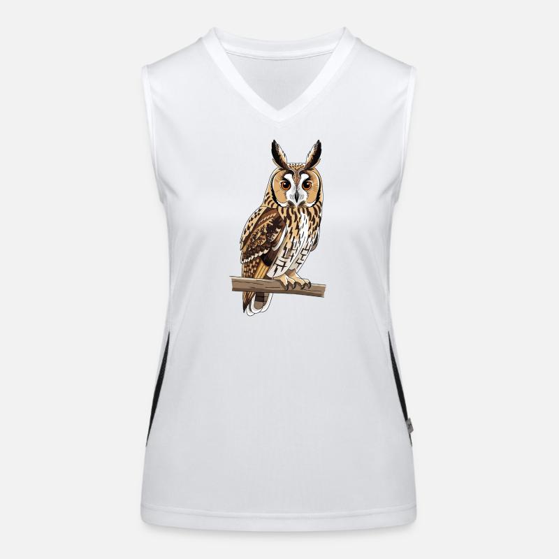 Long-eared Owl Asio Otus Women's Functional Contrast Tank Top