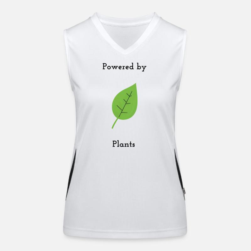 Mode de vie végétalien | Alimenté par des plantes – Durable Débardeur respirant contrasté Femme