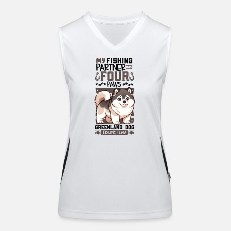 Pêche et lévrier Débardeur respirant contrasté Femme