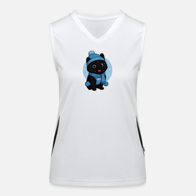 Cuddly Dog Winter Magic Women's Functional Contrast Tank Top