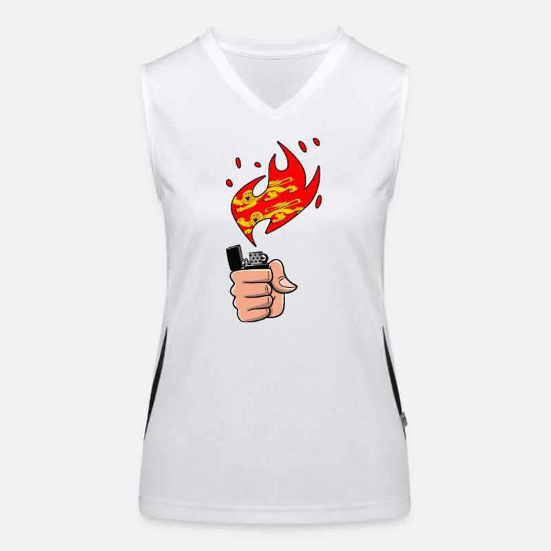 Normandy Flame Lighter Pride Normandy Region Women's Functional Contrast Tank Top