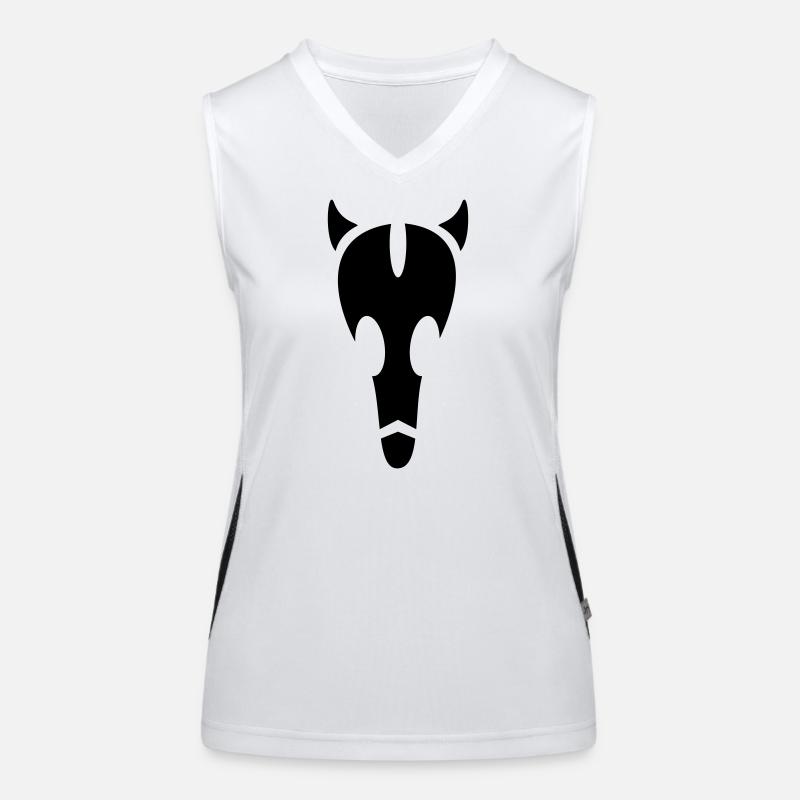 Alien Stier Schädel Funktionelles Kontrast-Tank Top für Frauen