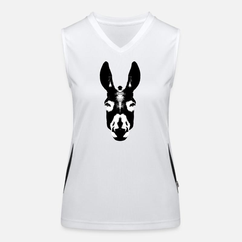 Esel / Kopf  Funktionelles Kontrast-Tank Top für Frauen