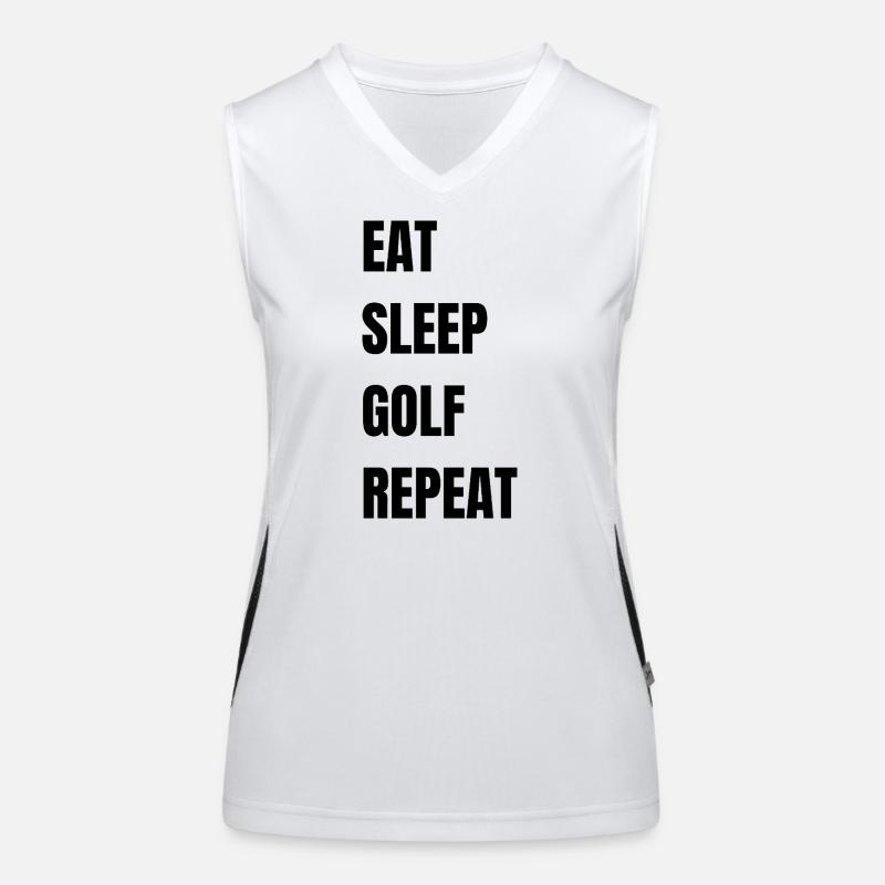 Eat Sleep Golf Repeat Women's Functional Contrast Tank Top
