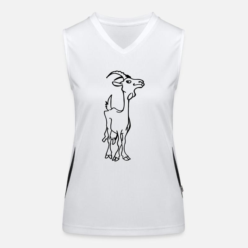Ziege Funktionelles Kontrast-Tank Top für Frauen