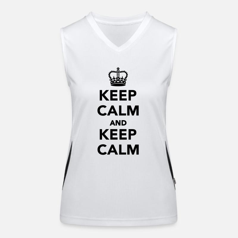 Keep calm Funktionelles Kontrast-Tank Top für Frauen
