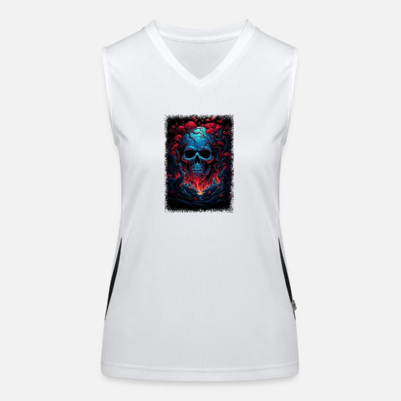 drawing gift anatomy present idea back print death Funktionelles Kontrast-Tank Top für Frauen