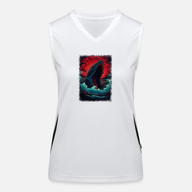 gift present gift idea fish killer whale Women's Functional Contrast Tank Top