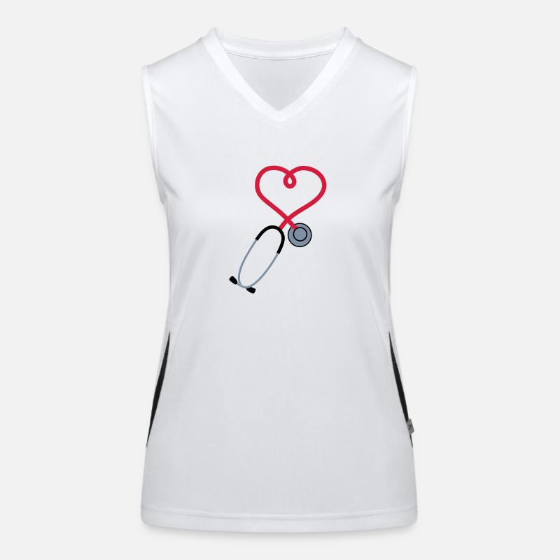 stethoscope_sp7 Women's Functional Contrast Tank Top