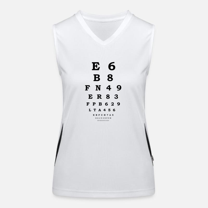 test de vision Débardeur respirant contrasté Femme