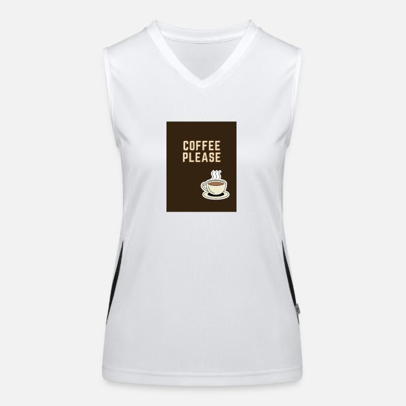 Coffee Please Funktionelles Kontrast-Tank Top für Frauen