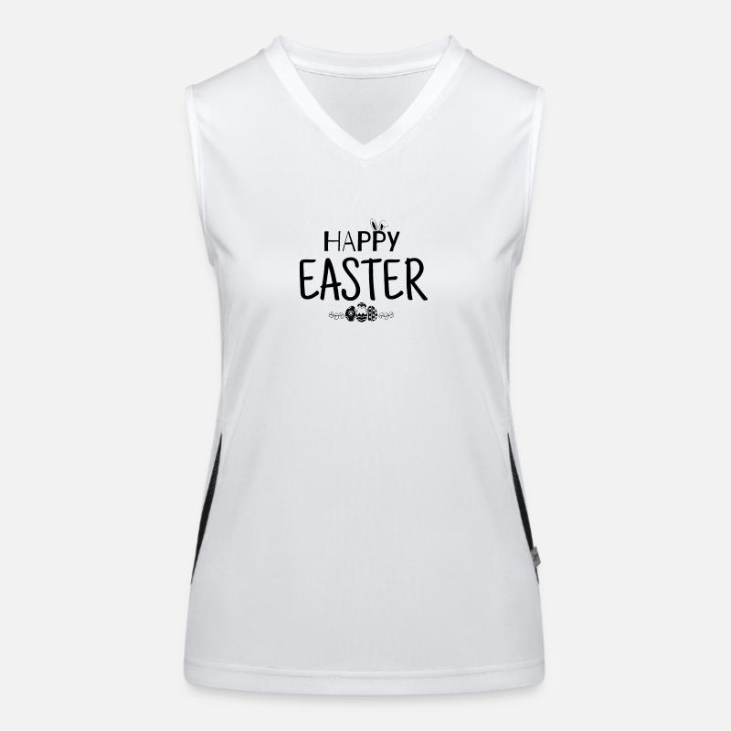 Happy Easter - Women's Functional Contrast Tank Top - white/black