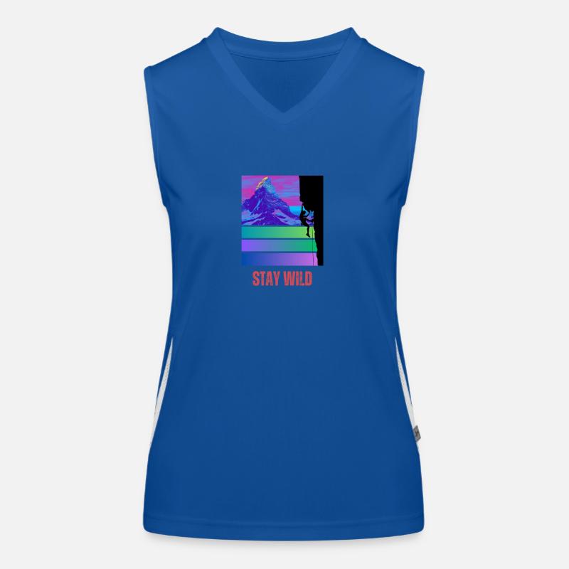 Bleib wild Funktionelles Kontrast-Tank Top für Frauen