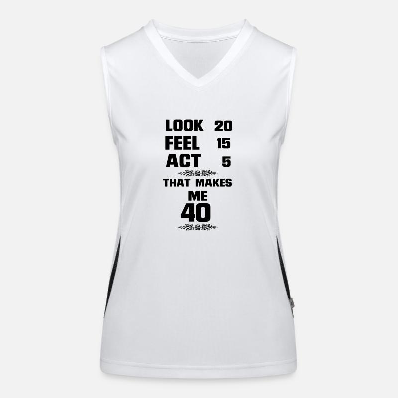 40 JAHRE JUNG (GEBURTSTAGS-SHIRT!) Funktionelles Kontrast-Tank Top für Frauen