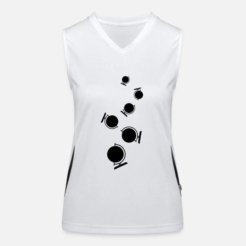 Icône de globe Débardeur respirant contrasté Femme