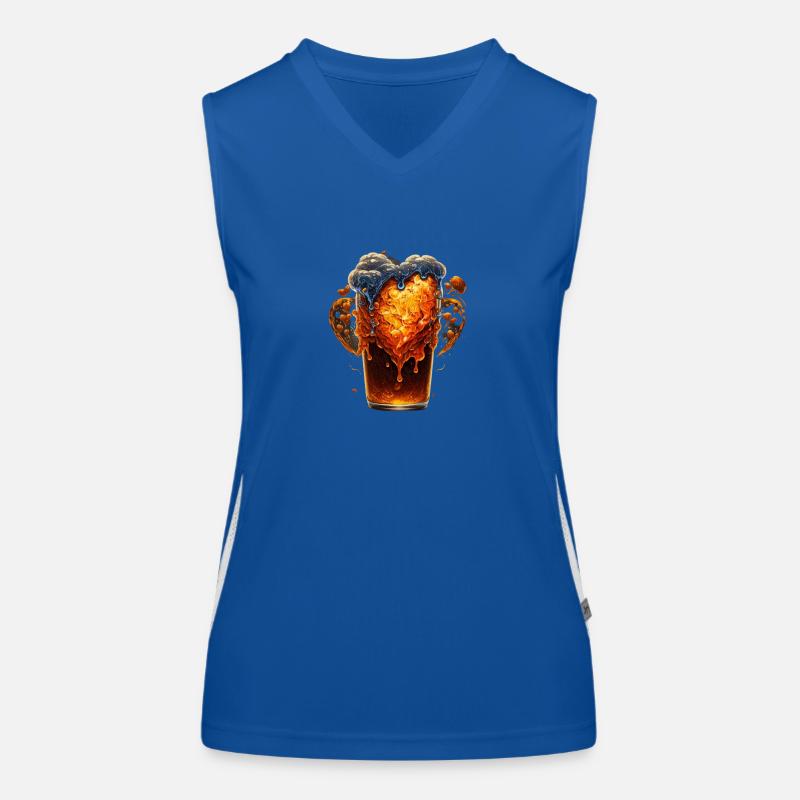 herzörmige craft bier explosion Funktionelles Kontrast-Tank Top für Frauen