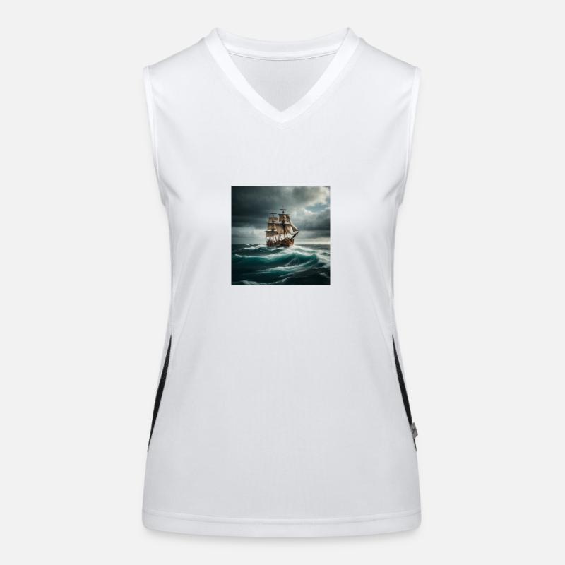 Piratenschiff Funktionelles Kontrast-Tank Top für Frauen