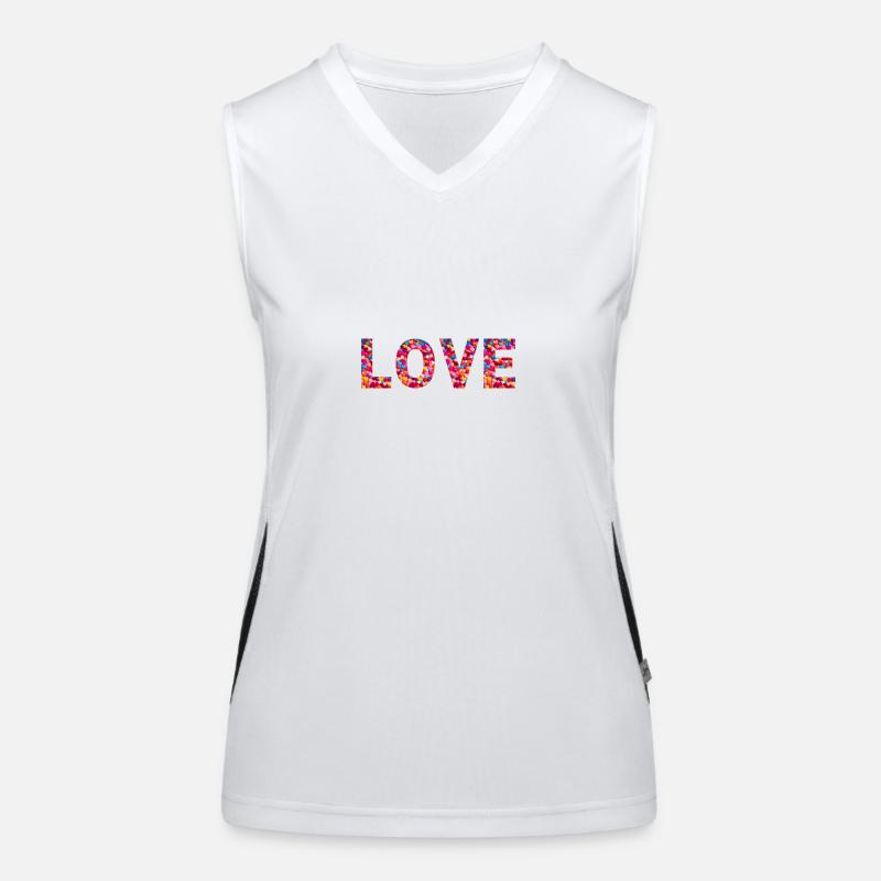 Herzliche Typografie Funktionelles Kontrast-Tank Top für Frauen