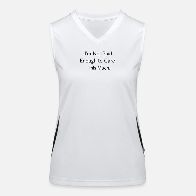 I don't care Statement Women's Functional Contrast Tank Top