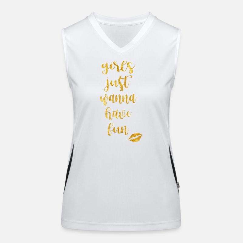 les filles veulent juste s'amuser Débardeur respirant contrasté Femme