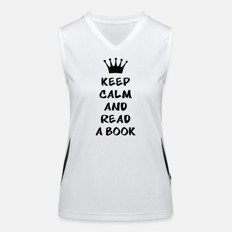 Keep calm and read a book Women's Functional Contrast Tank Top