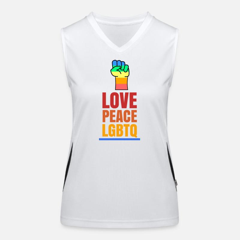 Love Statement Gay Human Rights Lgbt Women's Functional Contrast Tank Top