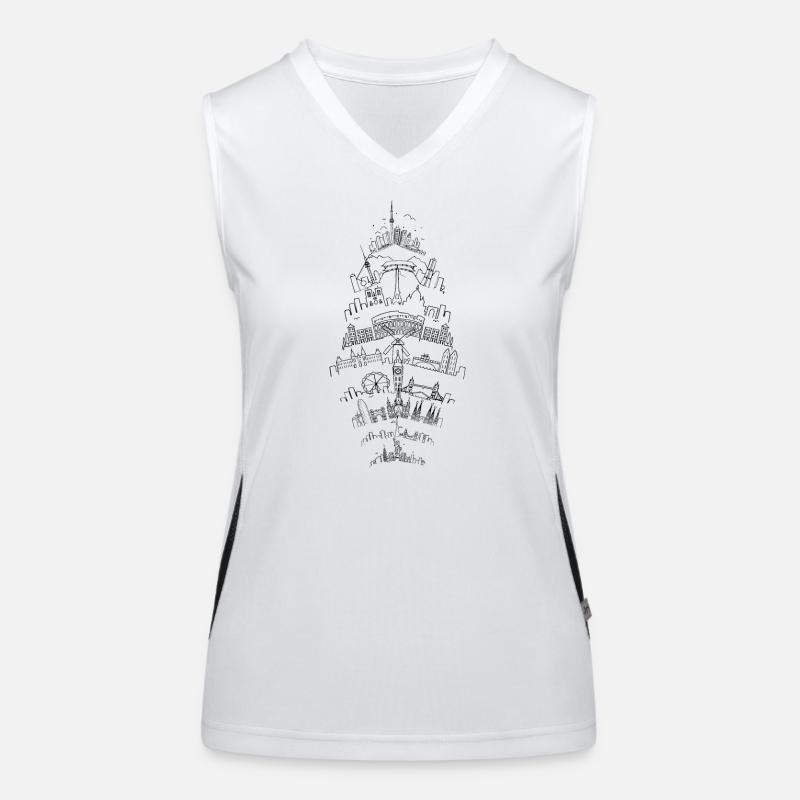 Trip around the world. Women's Functional Contrast Tank Top