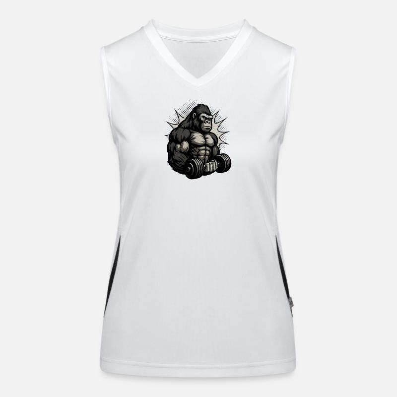 Strong Gorilla Force Pattern Women's Functional Contrast Tank Top