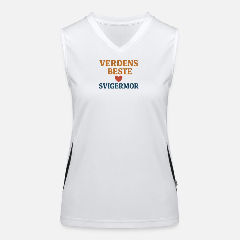 T-Shirt „Die beste Schwiegermutter der Welt“ Funktionelles Kontrast-Tank Top für Frauen