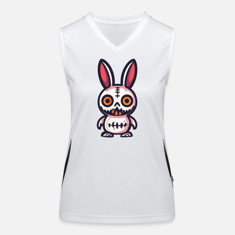 Lapin Halloween Bande dessinée Drôle Débardeur respirant contrasté Femme