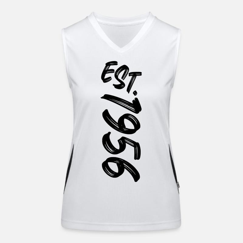 Est. 1956 - Established 1956 - Geburtstag Geschenk Funktionelles Kontrast-Tank Top für Frauen