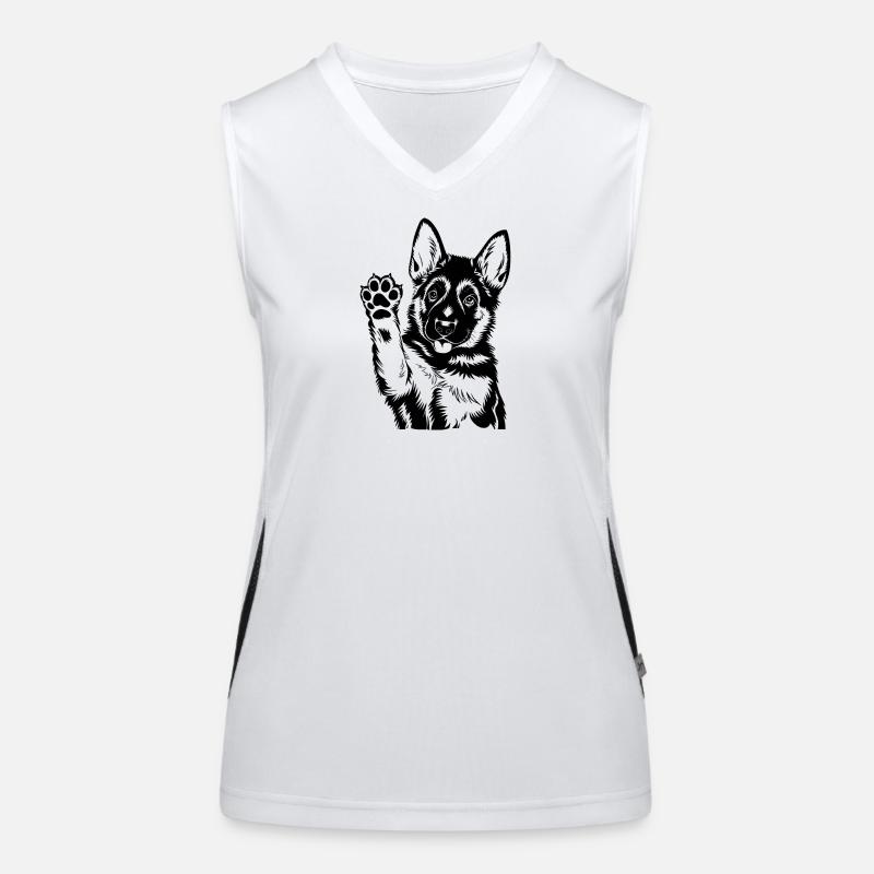 Schäferhund Funktionelles Kontrast-Tank Top für Frauen