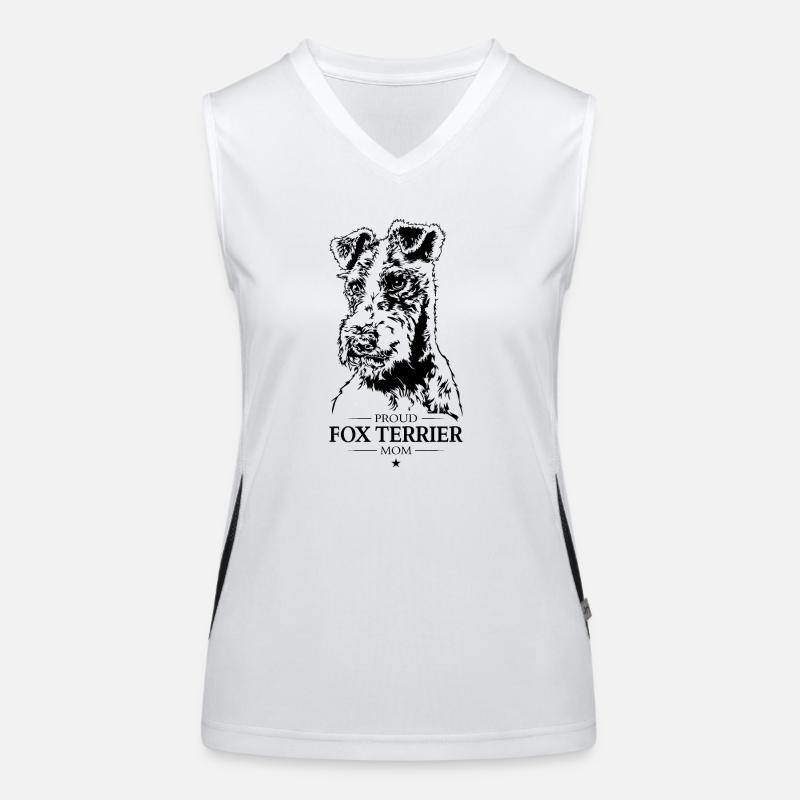Fox Terrier Mom Dog Dog Fox Terrier Wilsigns Women's Functional Contrast Tank Top