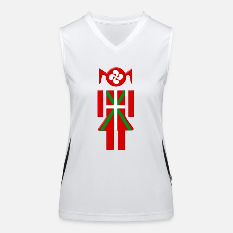 Fille Basque drapeau Euskadi Débardeur respirant contrasté Femme