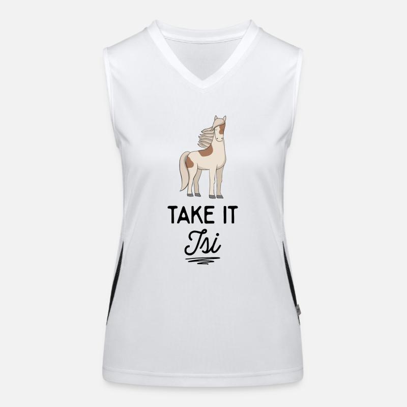 Islandpferd Funktionelles Kontrast-Tank Top für Frauen