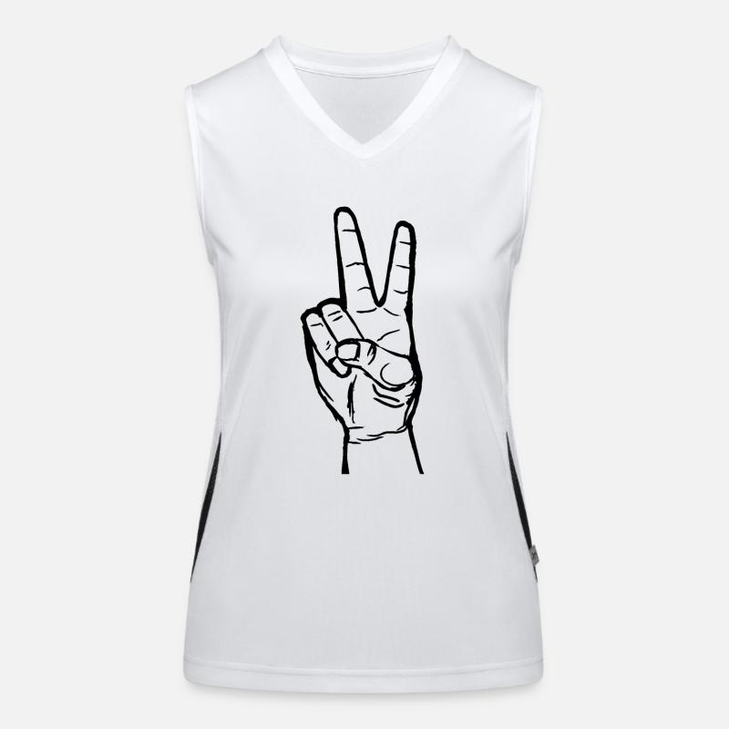 Victory-Zeichen Funktionelles Kontrast-Tank Top für Frauen