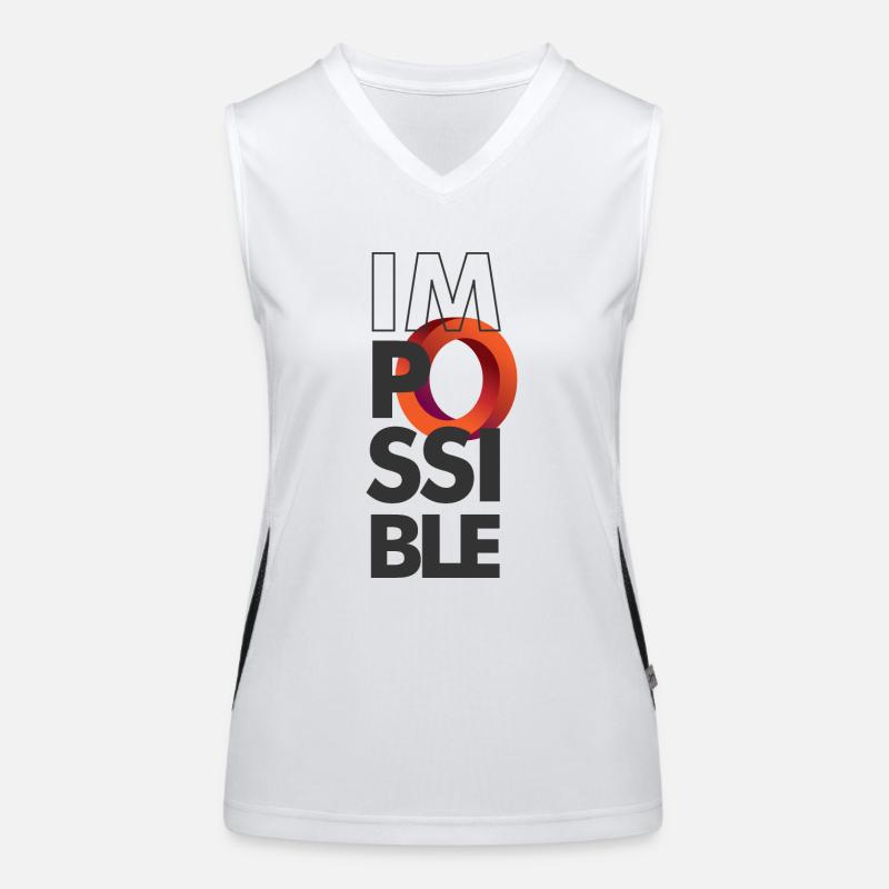 imPossible Circle - Women's Functional Contrast Tank Top - white/black