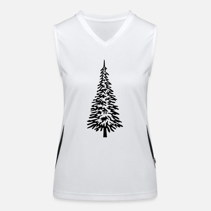 Tannenbaum voll Funktionelles Kontrast-Tank Top für Frauen